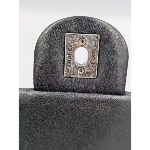 Pre-owned Chanel Quilted Sheepskin Rocks Ruthenium Hardware Small Flap Black - Picture 14 of 16